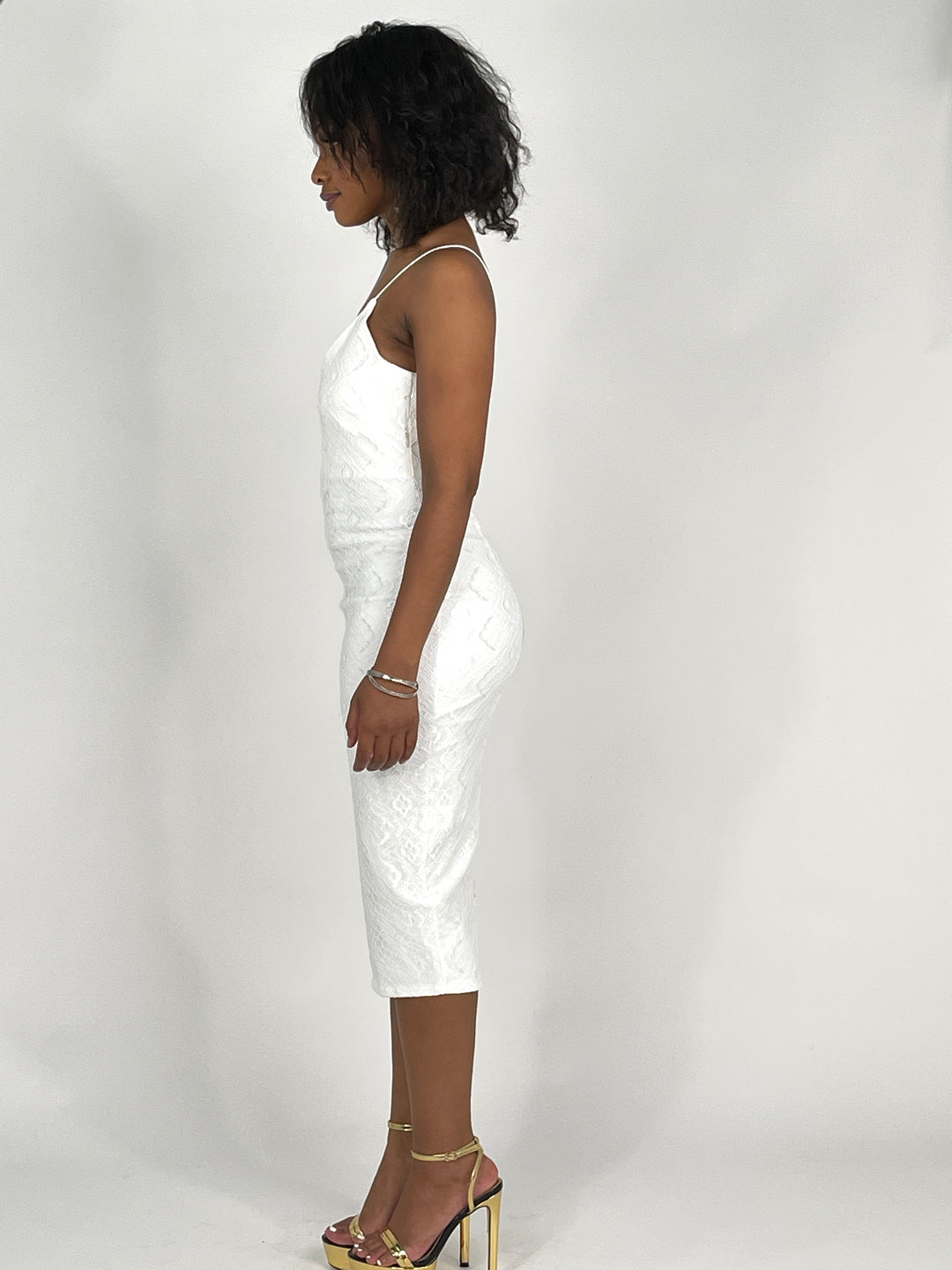 White Lace Body-con Dress