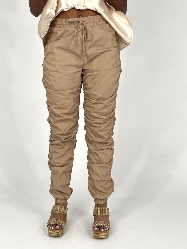 Taupe Parachute Pants