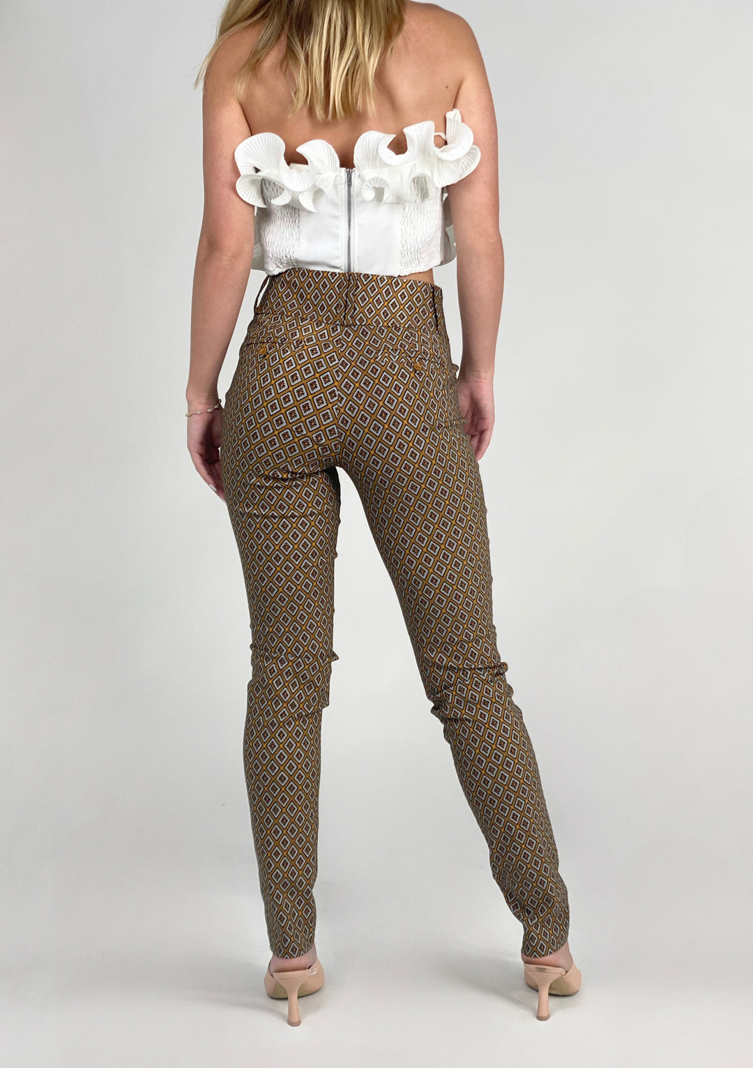 Mustard Printed Pants