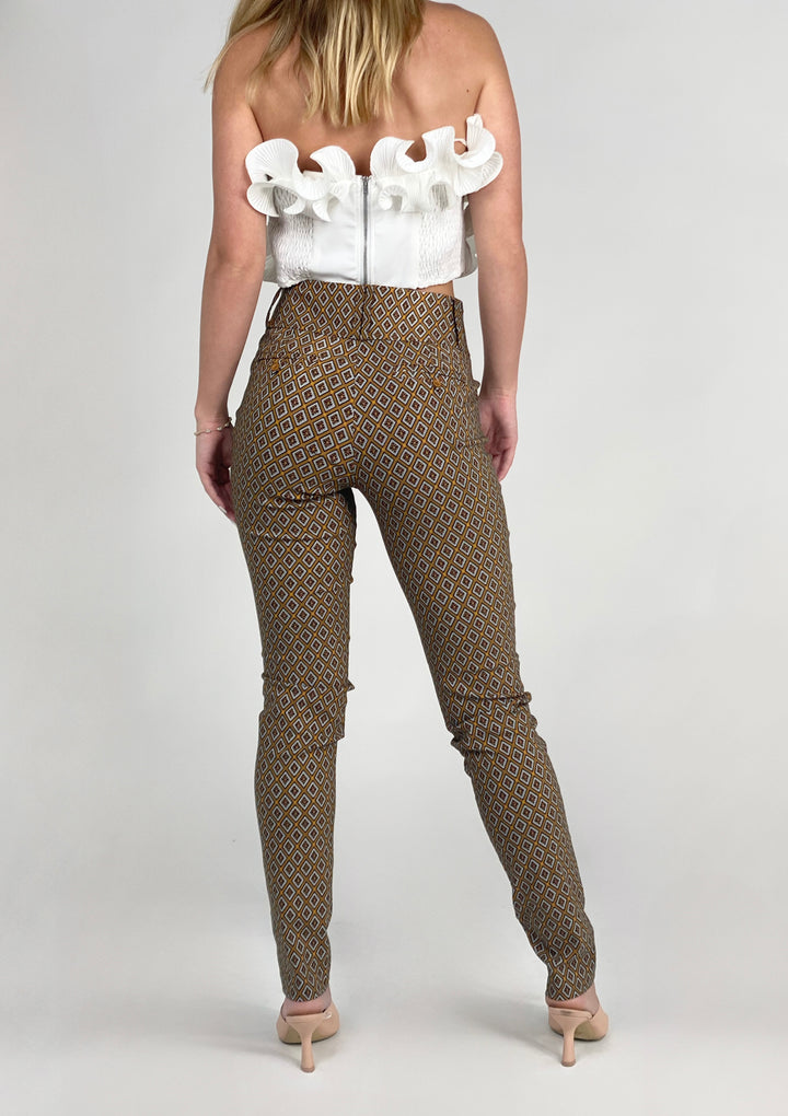 Mustard Printed Pants