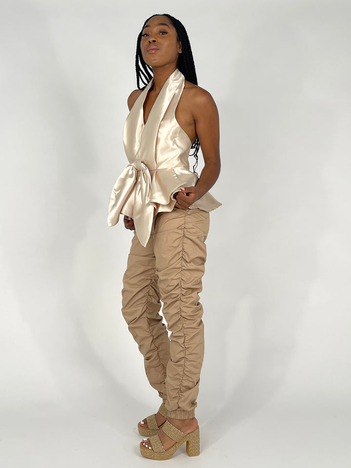 Taupe Parachute Pants