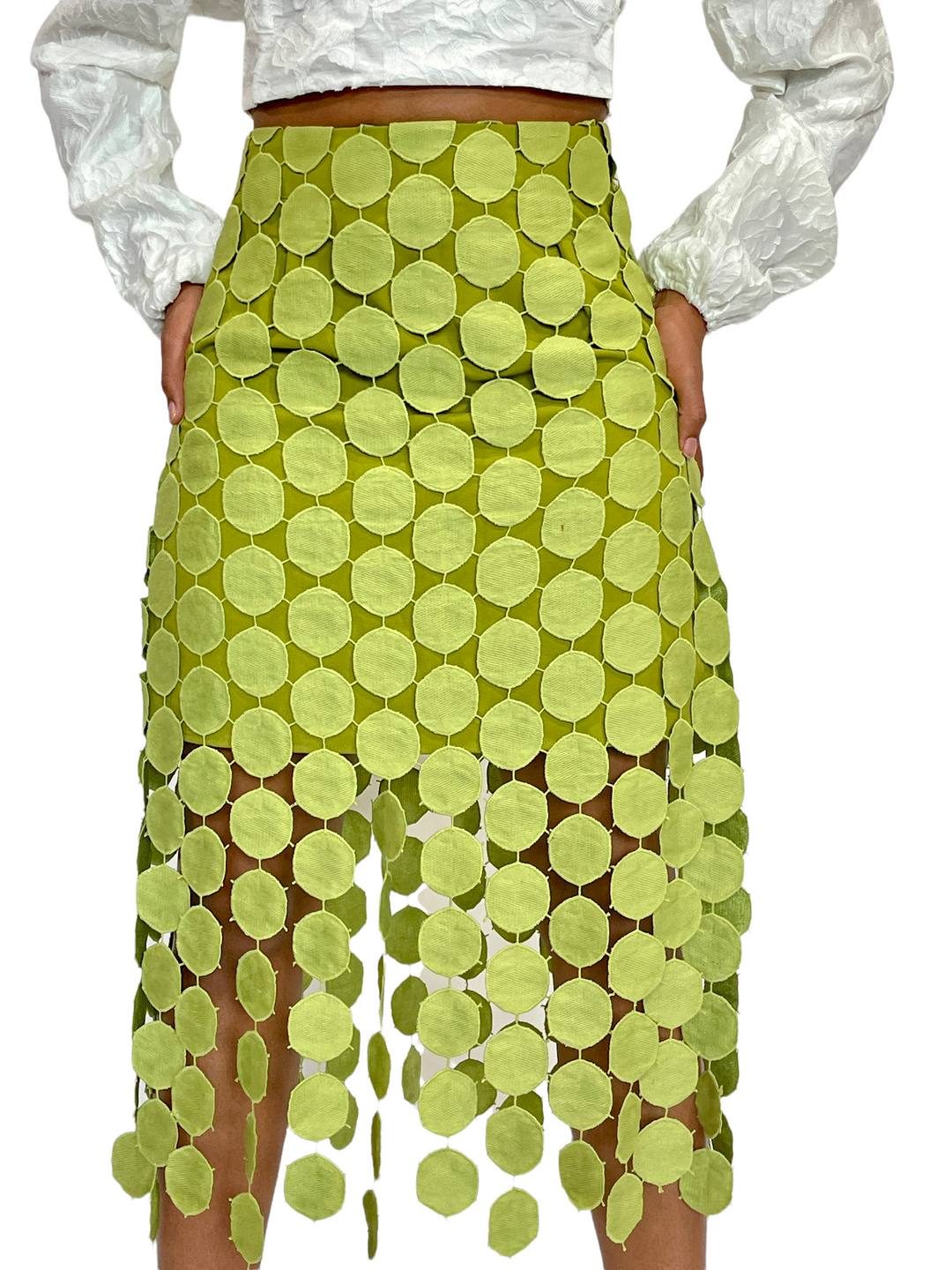 Green Sassyn Irregular Minimalist Skirt