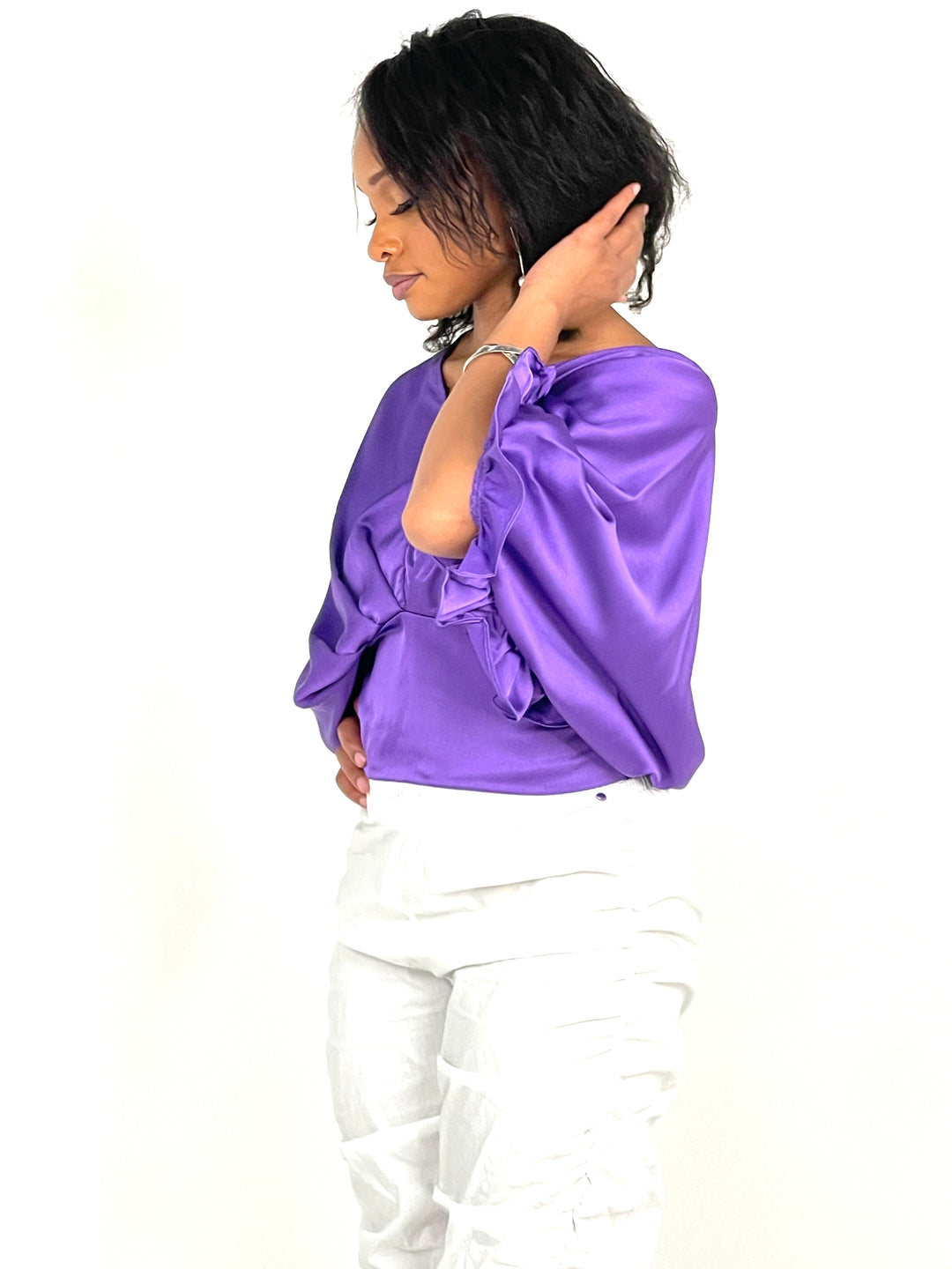 Purple Flowy Blouse
