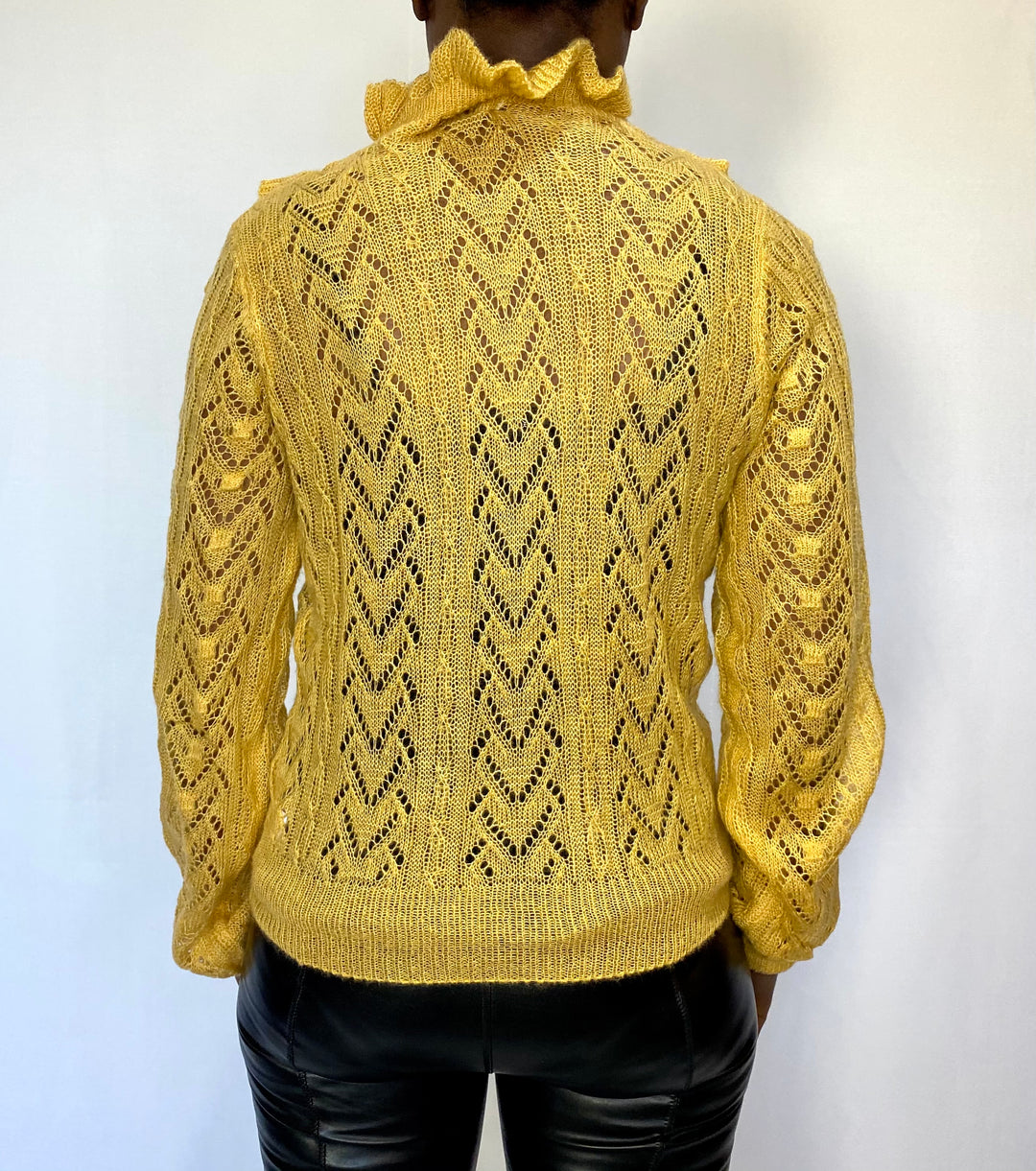 Ruffle Rib Knit Sweater
