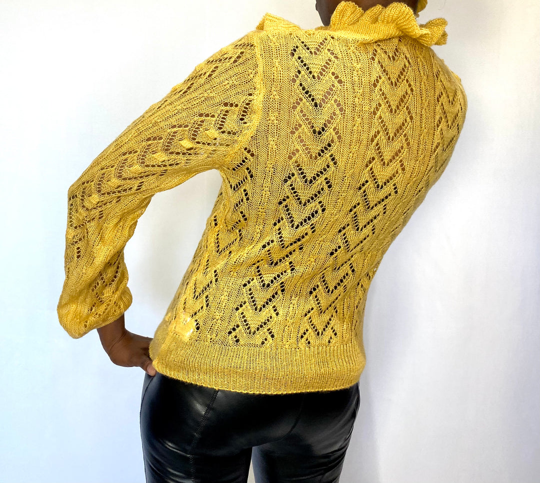 Ruffle Rib Knit Sweater