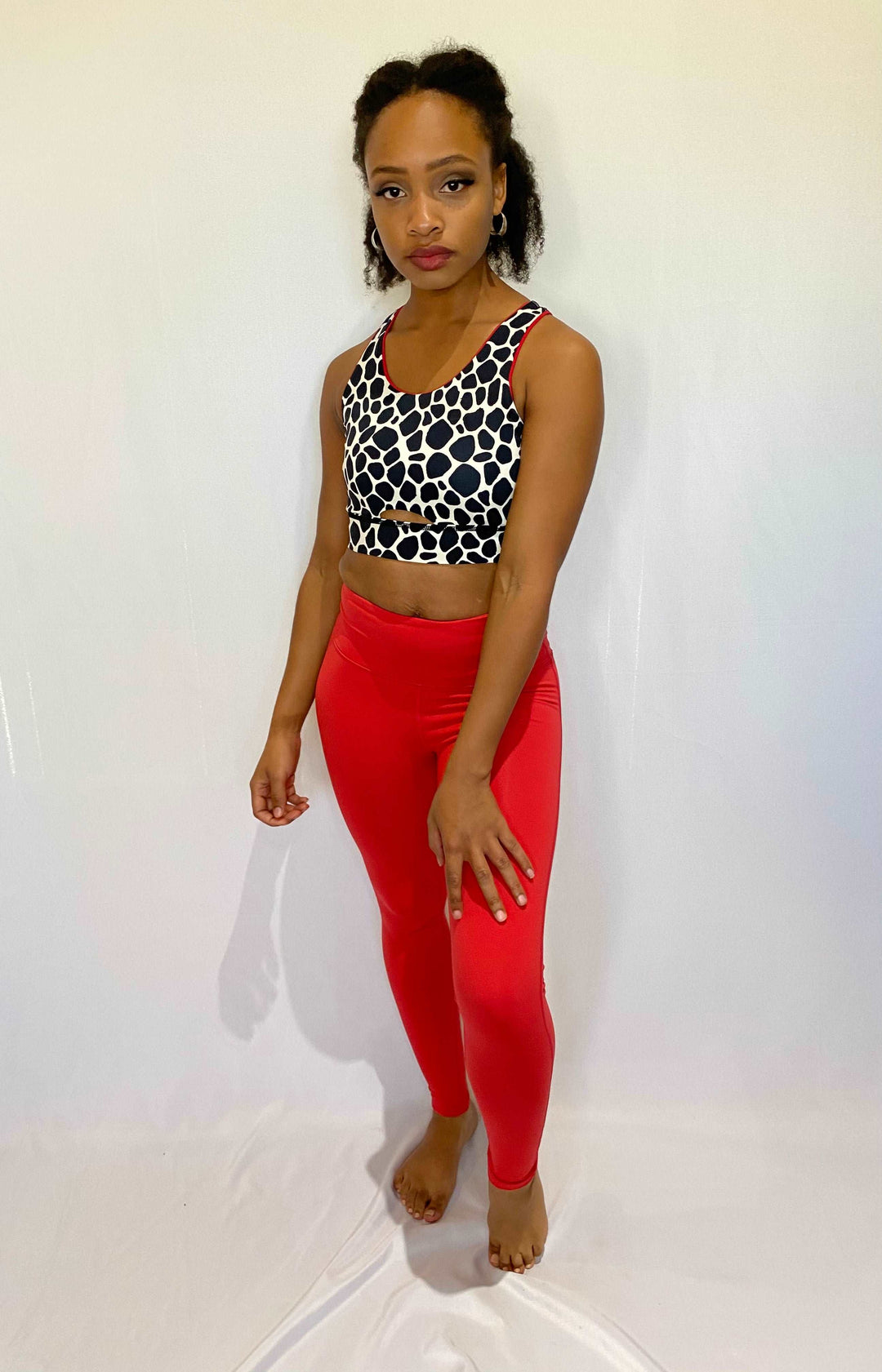 Black and White Spotted Bra