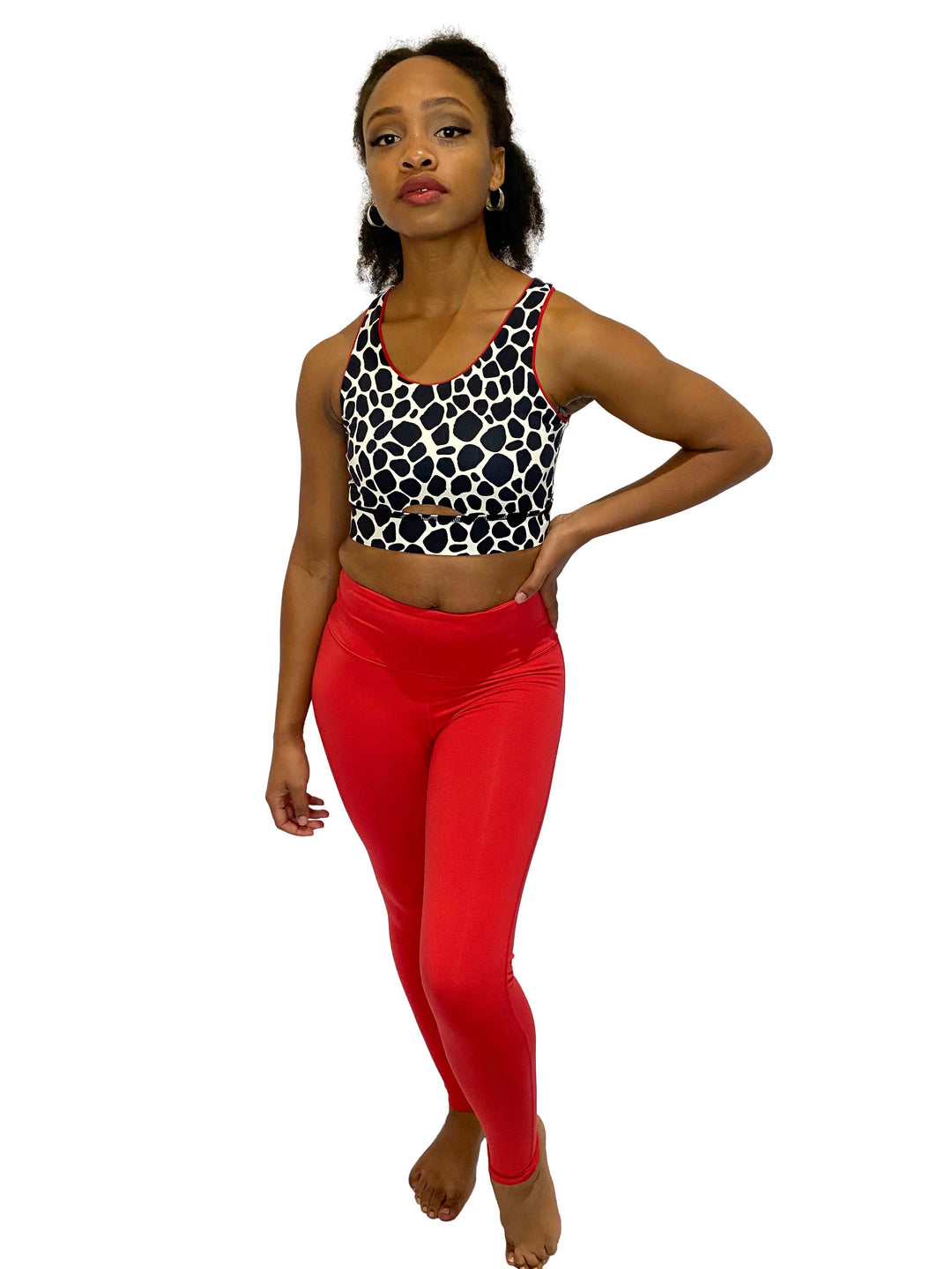 Black and White Spotted Bra