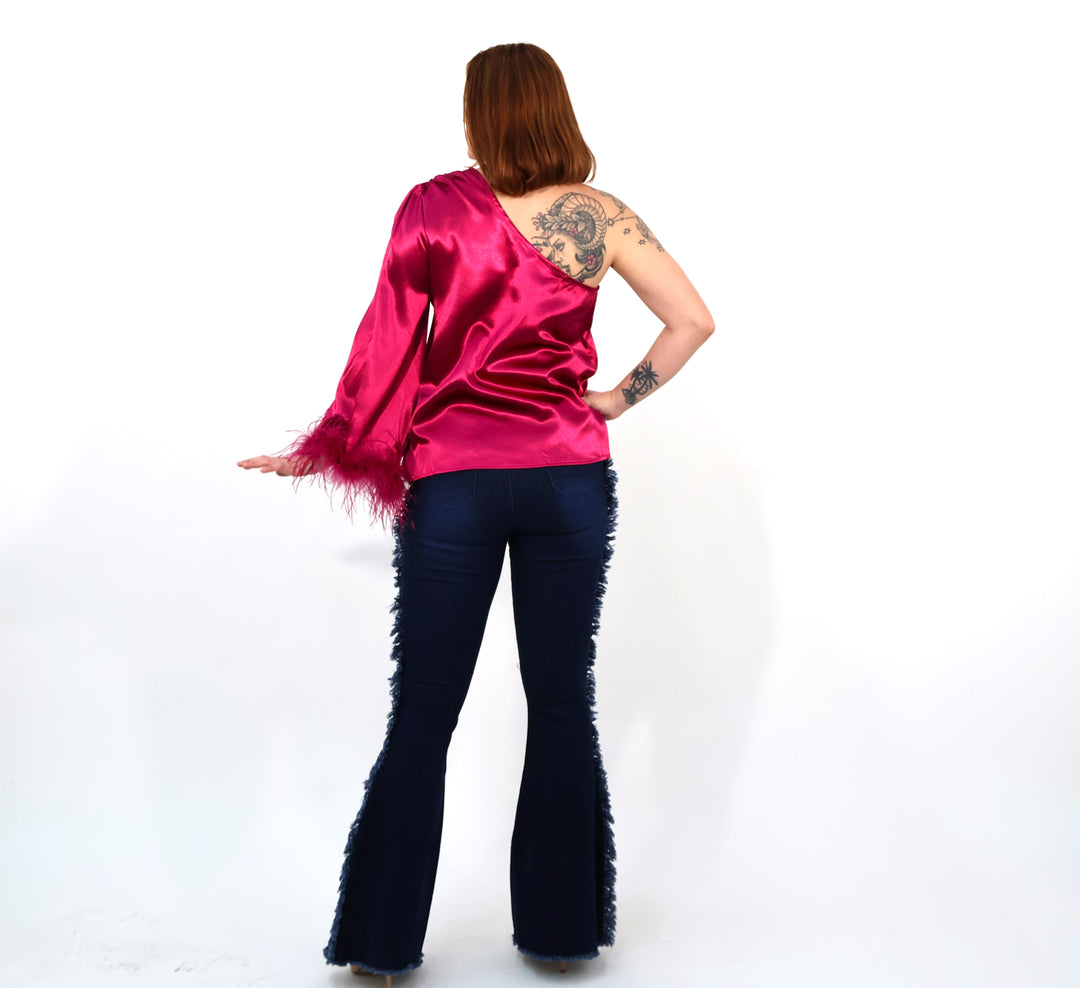 Sangria One Shoulder Top