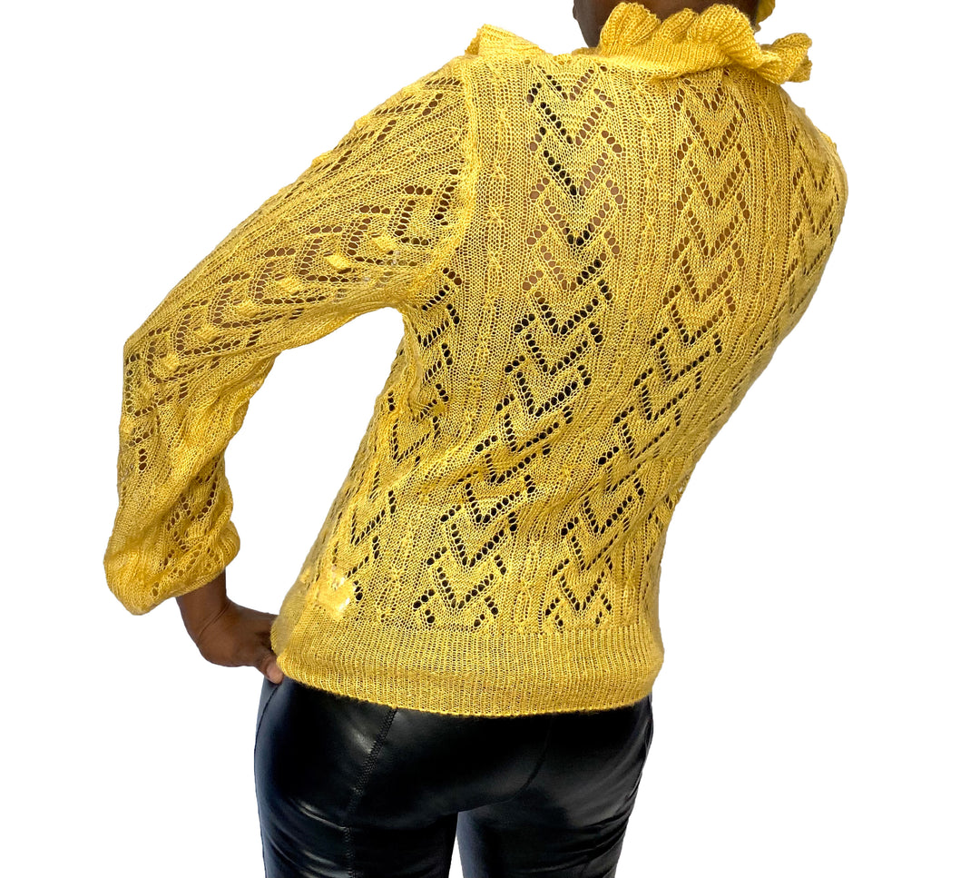 Ruffle Rib Knit Sweater