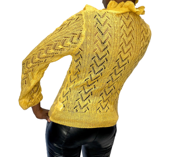 Ruffle Rib Knit Sweater