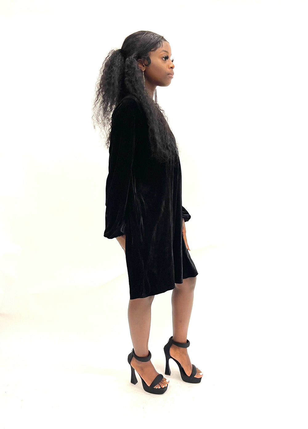 Black Velvet Tunic dress