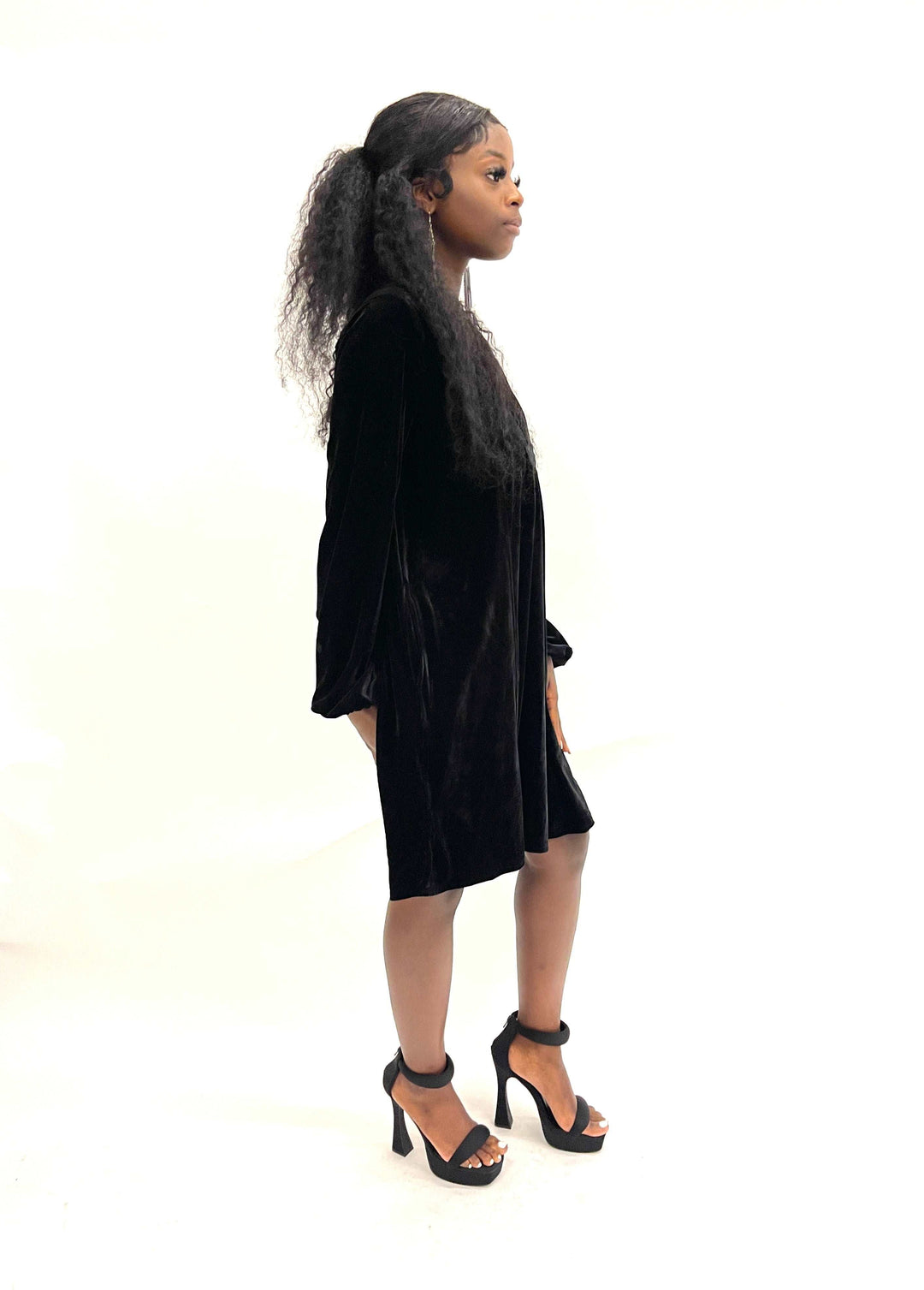 Black Velvet Tunic dress