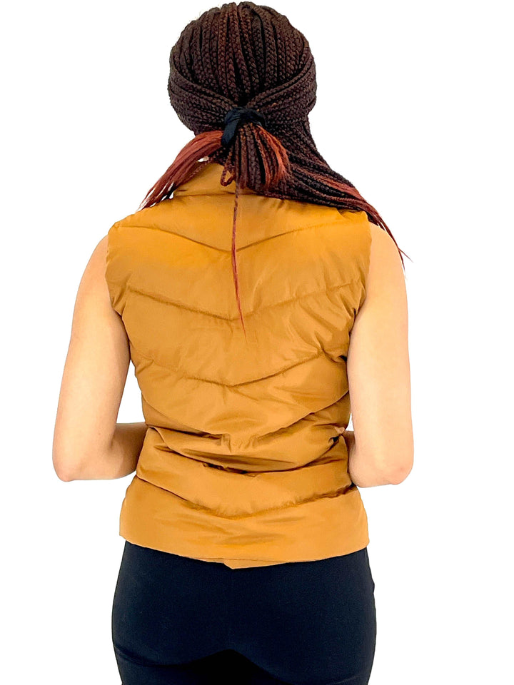 Brown Puff Vest Jacket