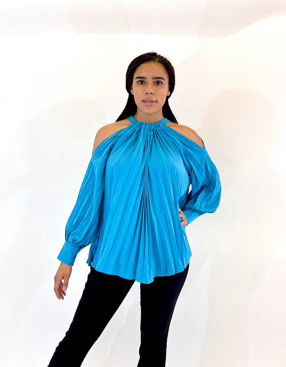 Baby Blue Ruffled Top