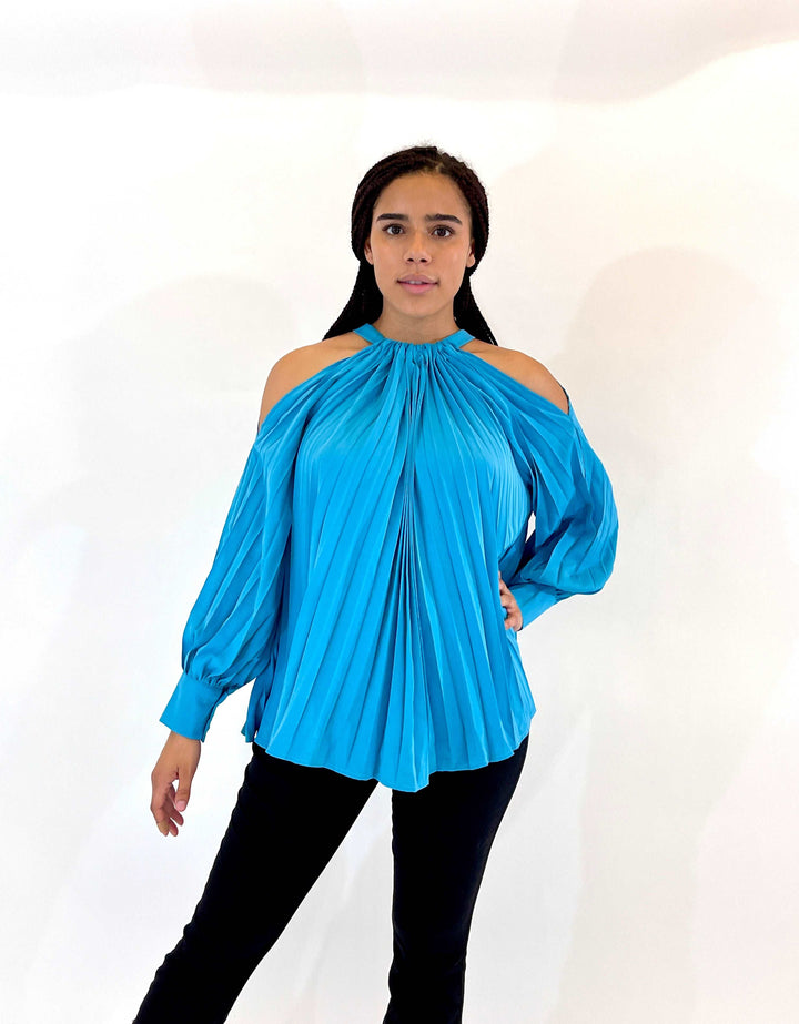 Baby Blue Ruffled Top