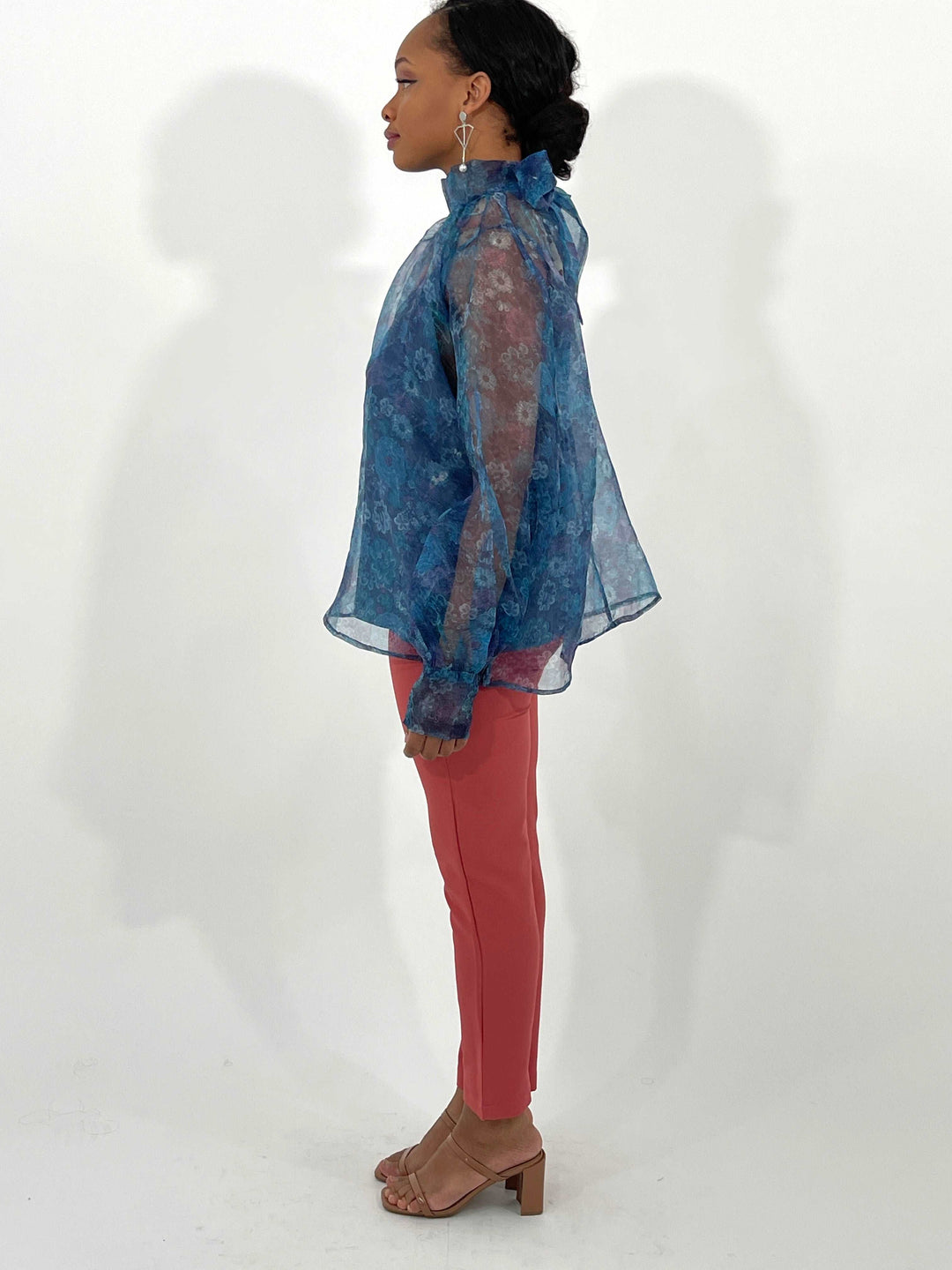 Blue Floral Print with Cami Top