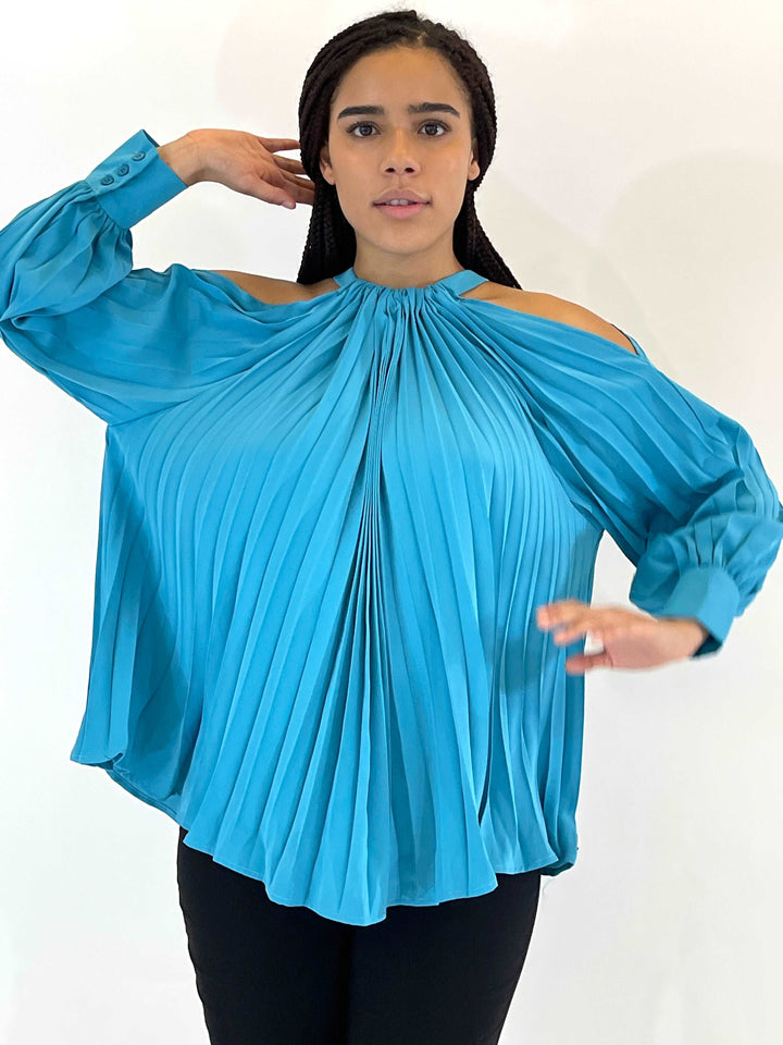Baby Blue Ruffled Top