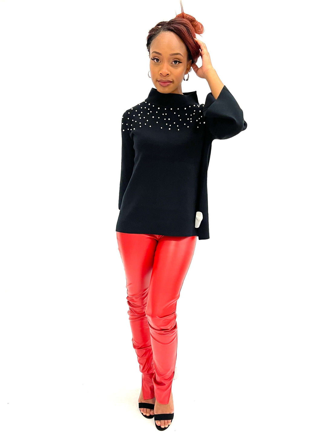 Black Pearled Sweater