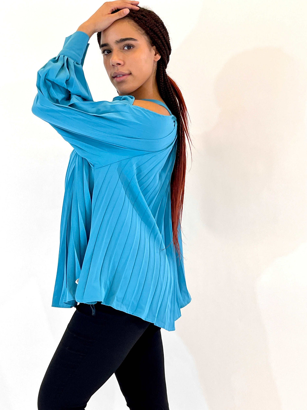 Baby Blue Ruffled Top