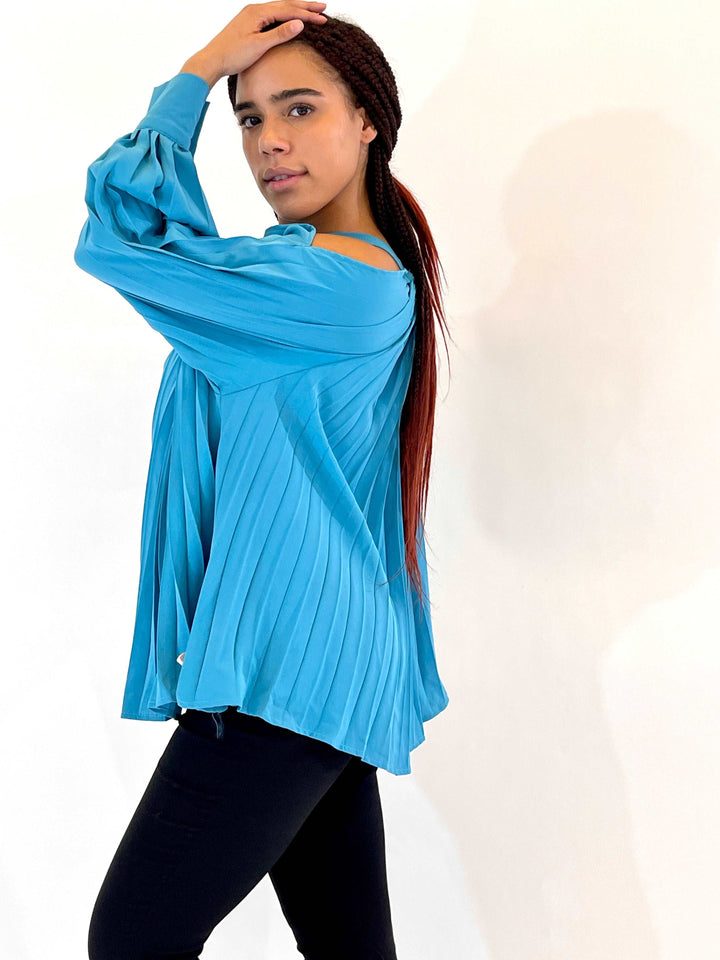 Baby Blue Ruffled Top