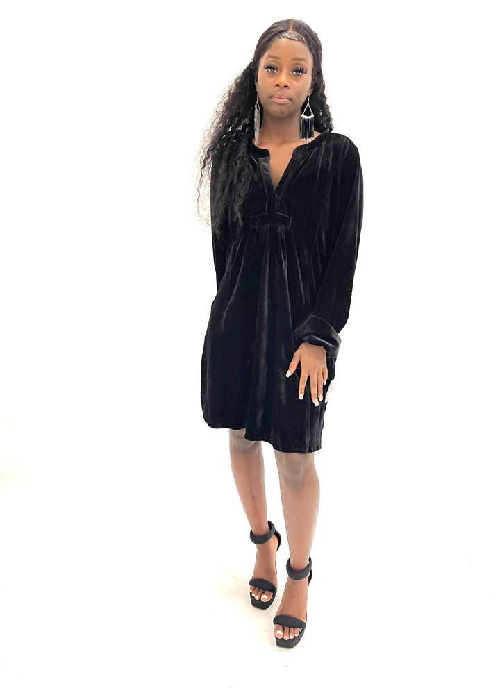Black Velvet Tunic dress