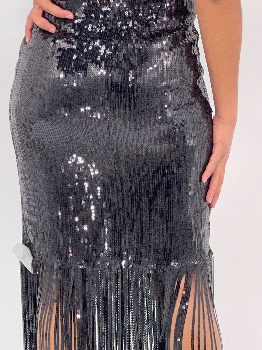 Black Sequined Dress