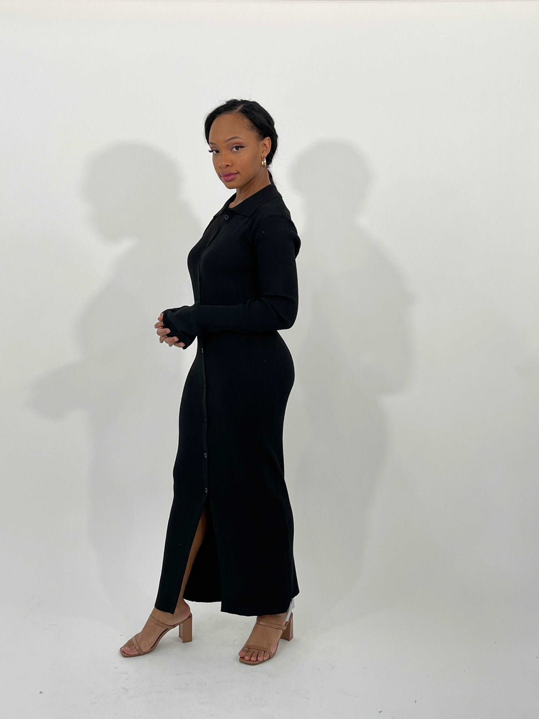 Black Cute Sweater Dress