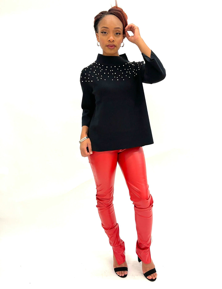 Black Pearled Sweater