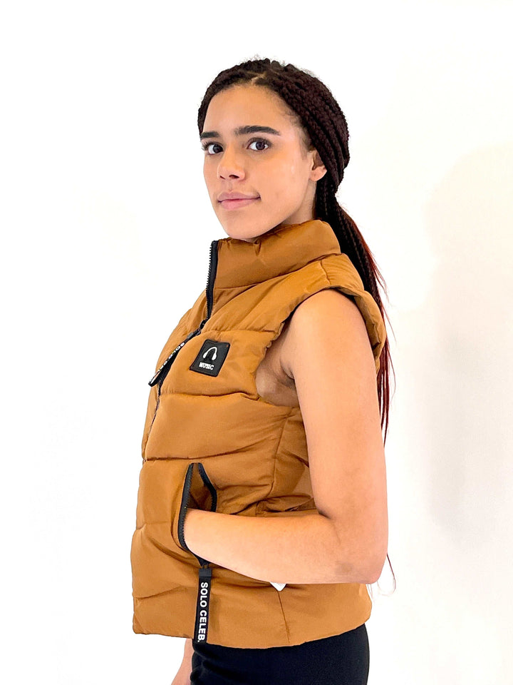 Brown Puff Vest Jacket