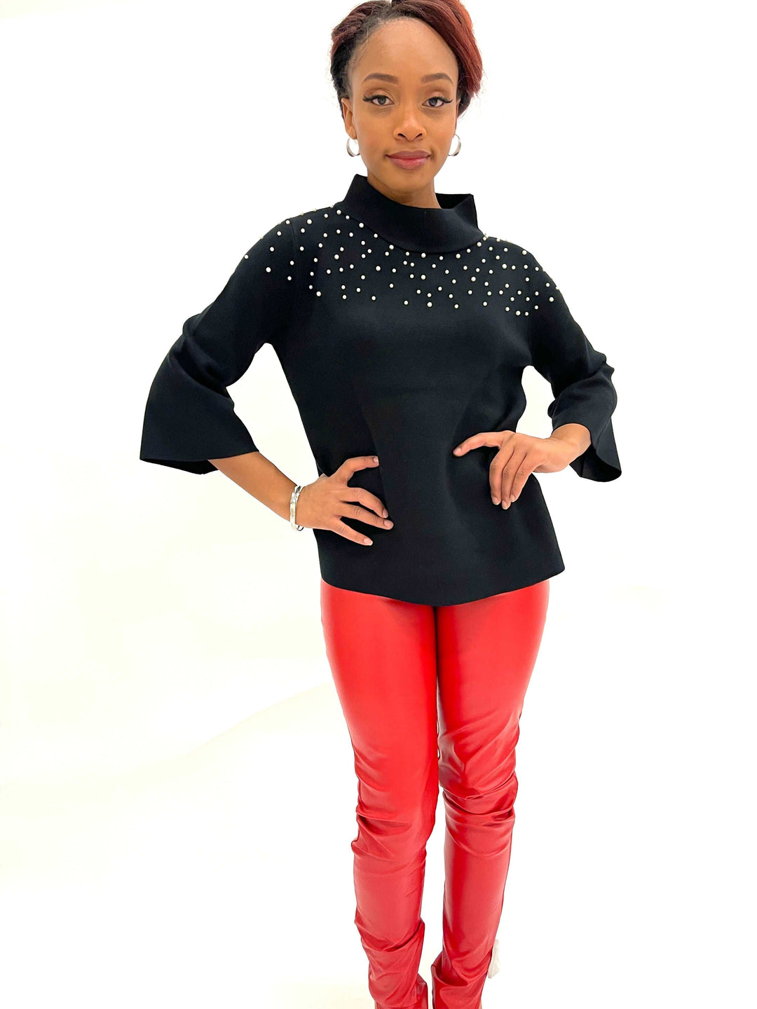 Black Pearled Sweater