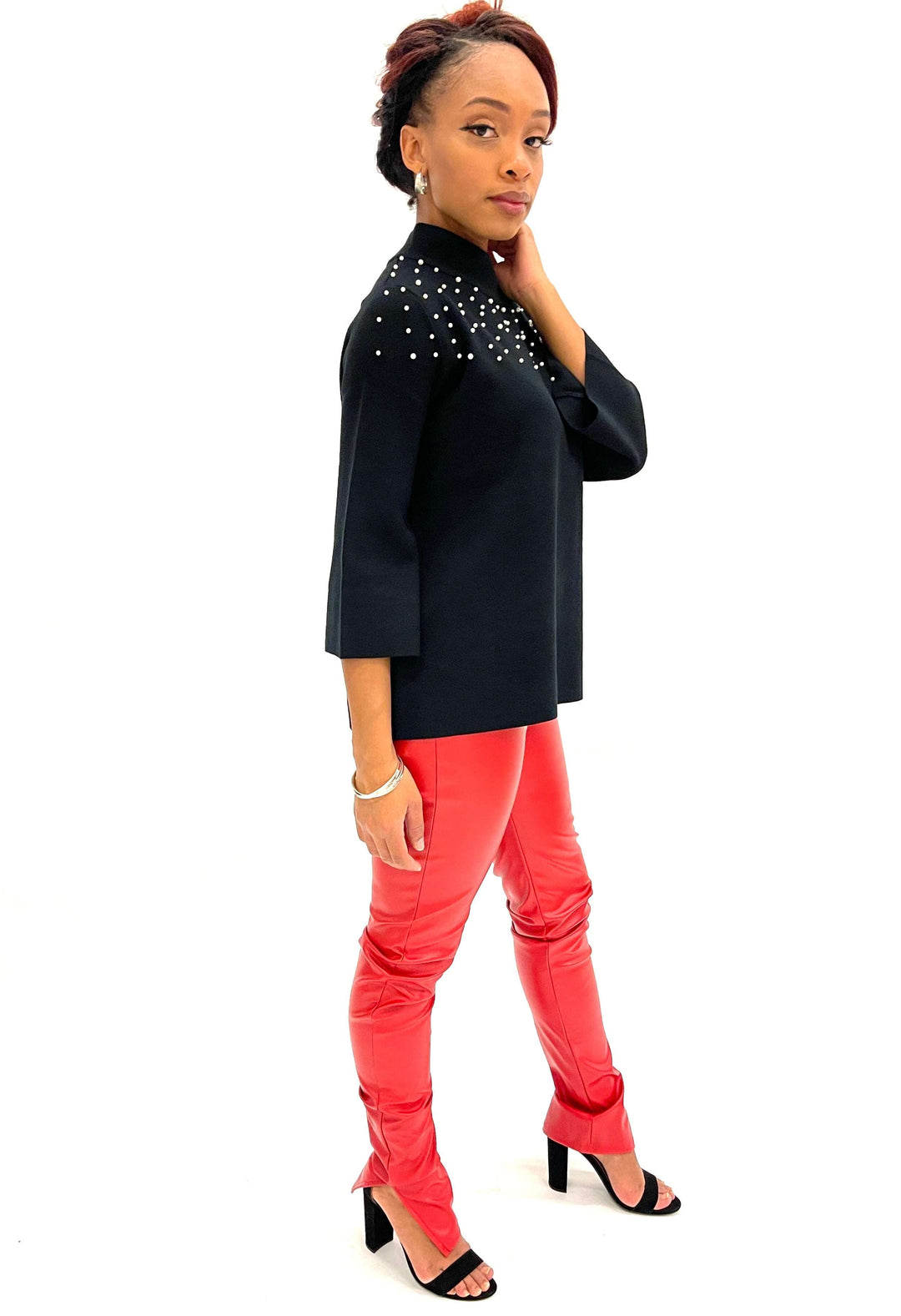 Black Pearled Sweater