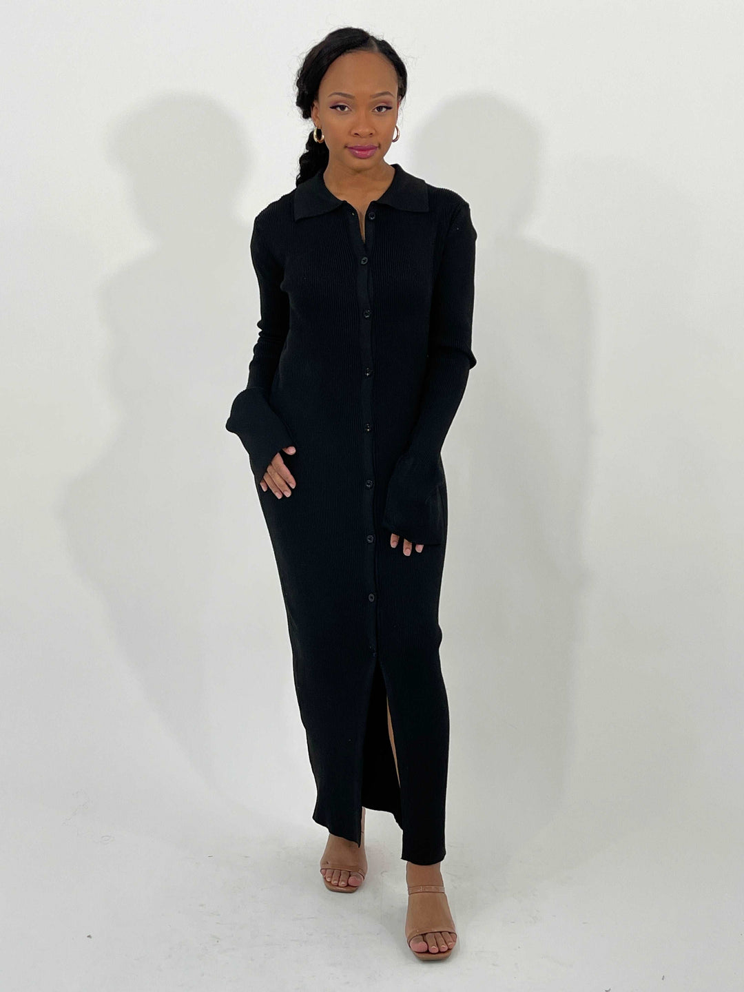 Black Cute Sweater Dress
