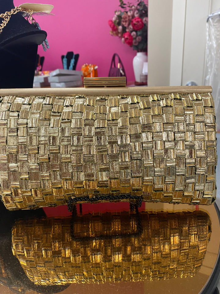 Gold Metallic Clutch