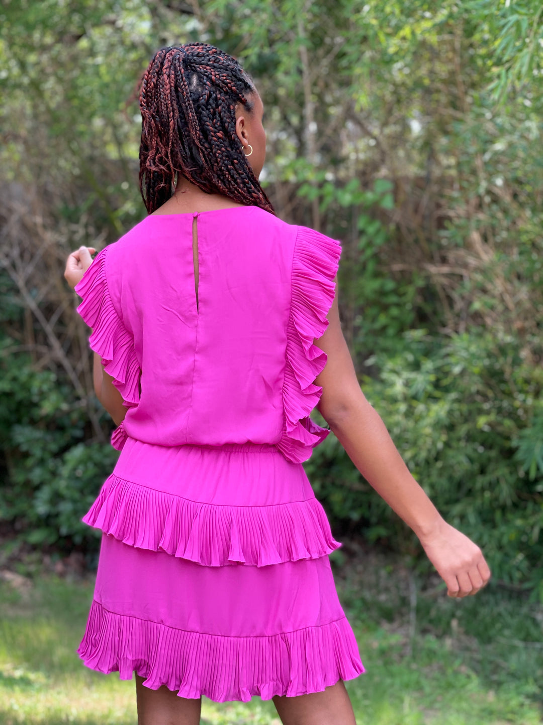Pretty Folies Magenta Dress