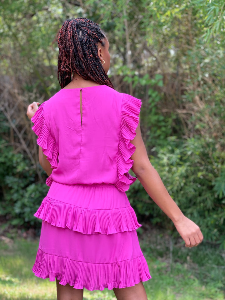 Pretty Folies Magenta Dress