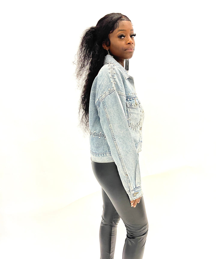 Denim Rhinestoned Jacket
