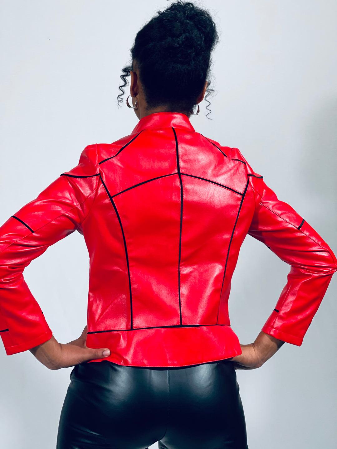 Women Faux Leather Jacket Zipper Basic Coat Motorcycle Pu Leather
