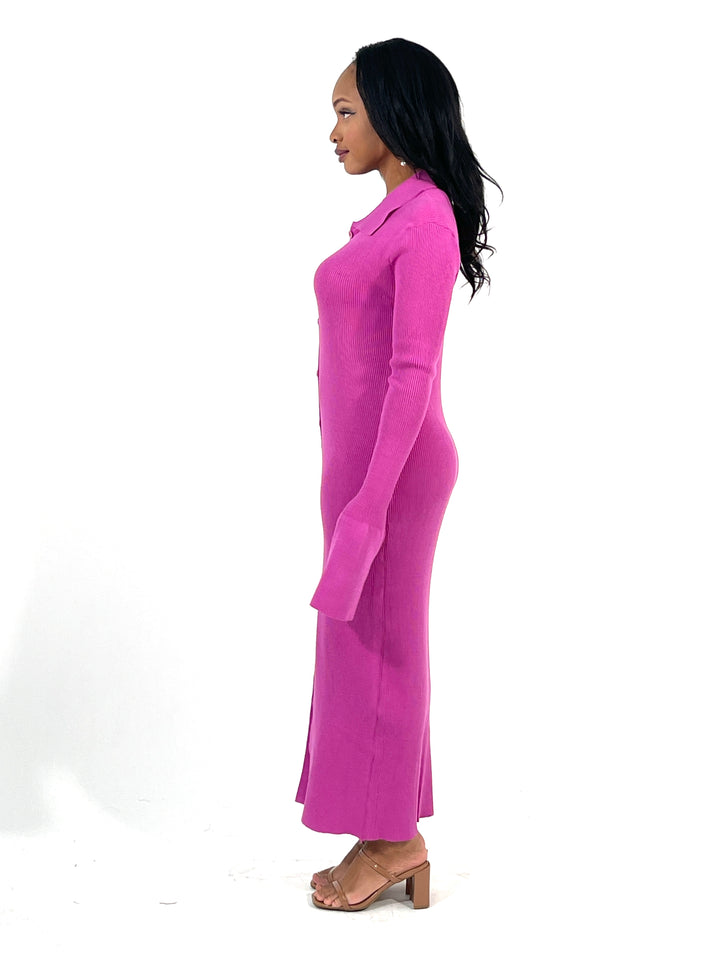 Pink Cute Sweater Dress