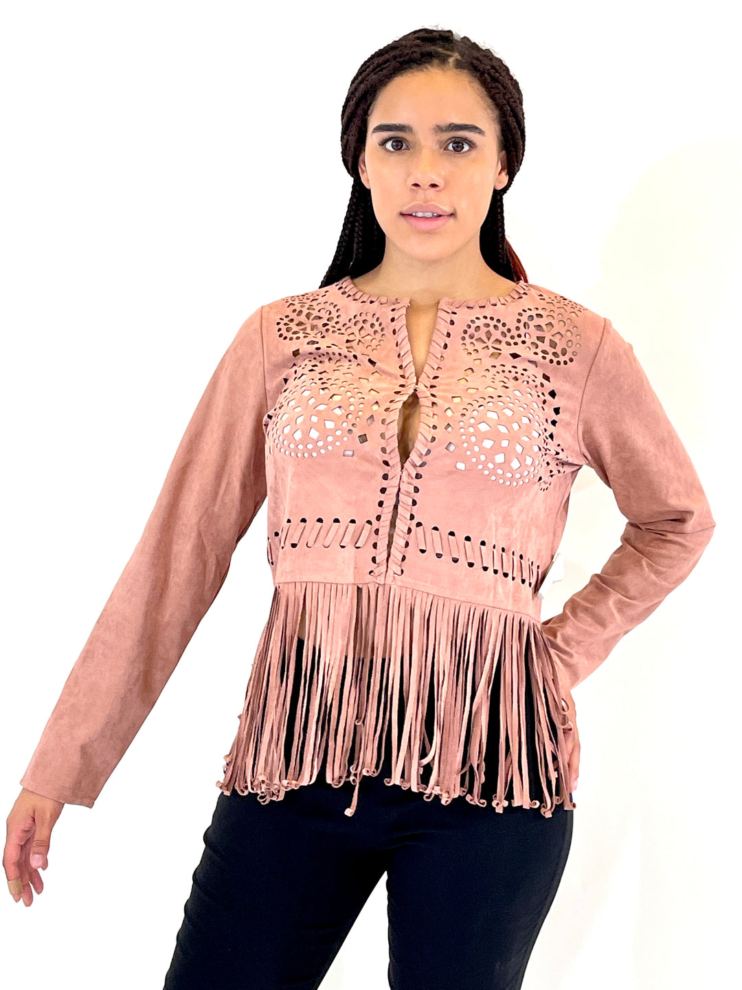 Mauve Suede Top