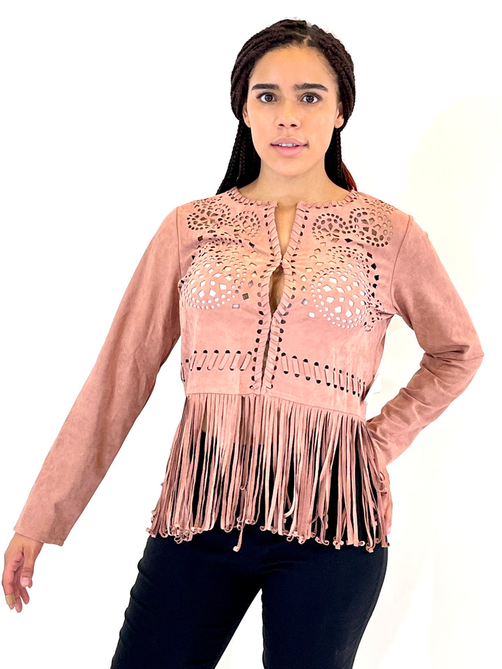 Mauve Suede Top