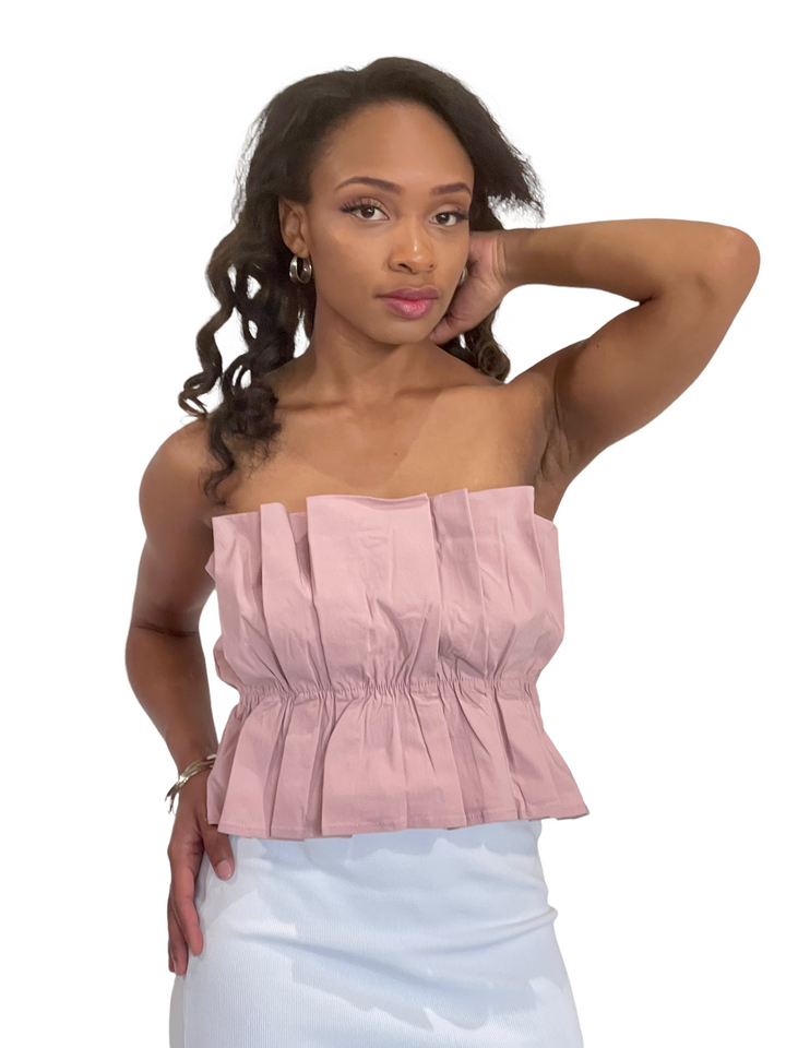 Pleated Sexy Cropped Top