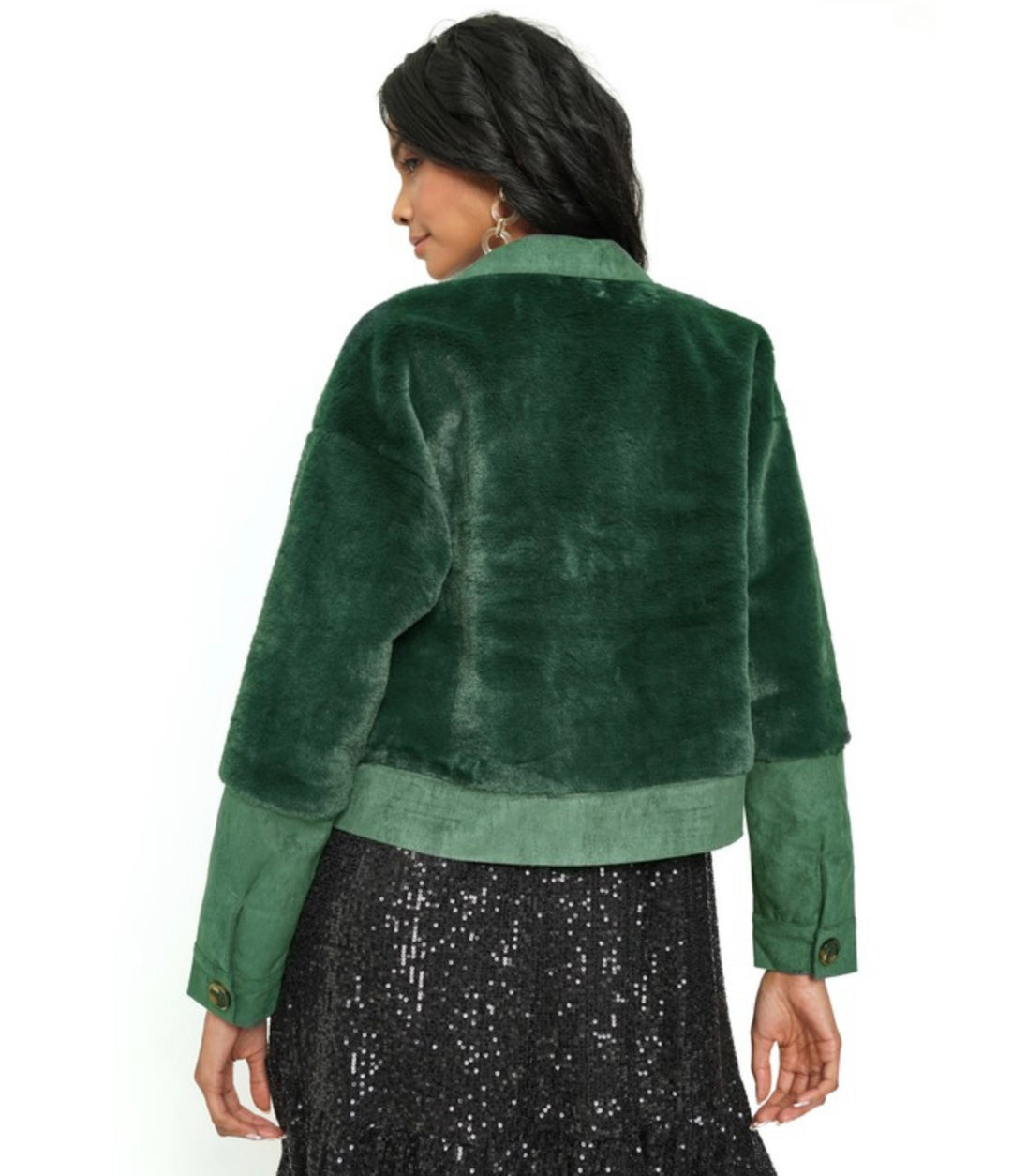Olive Green Fur Coat