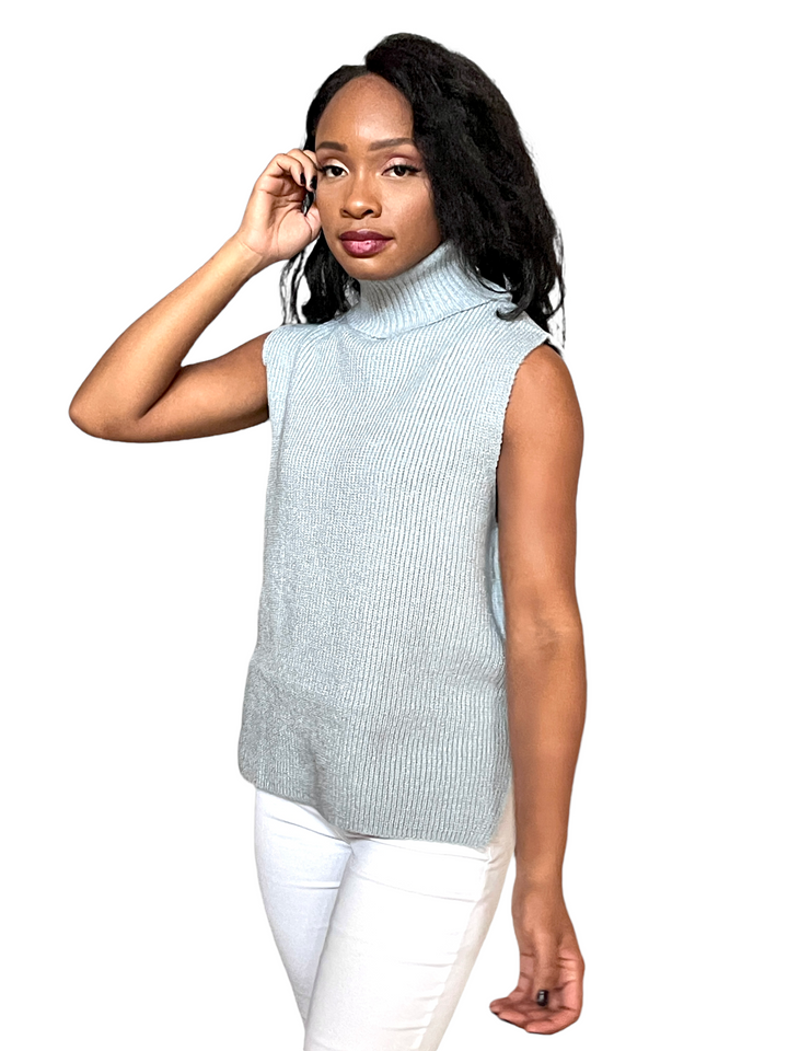 Hyfve Rosewood Smocked Blue Sweater
