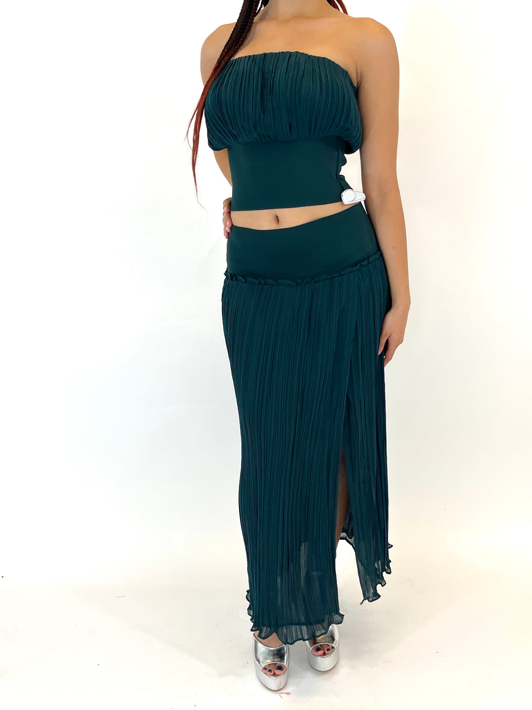 Forest Green Midi Skirt