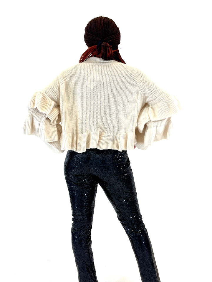 Sassyn Mock Ruffle Sweater