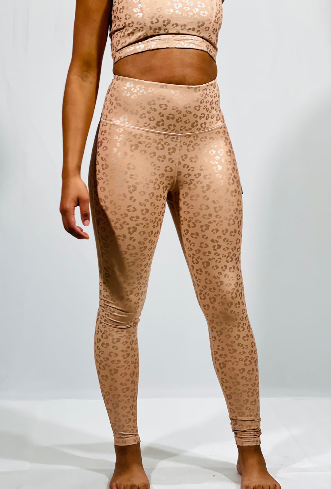 Peach Leopard Leggings