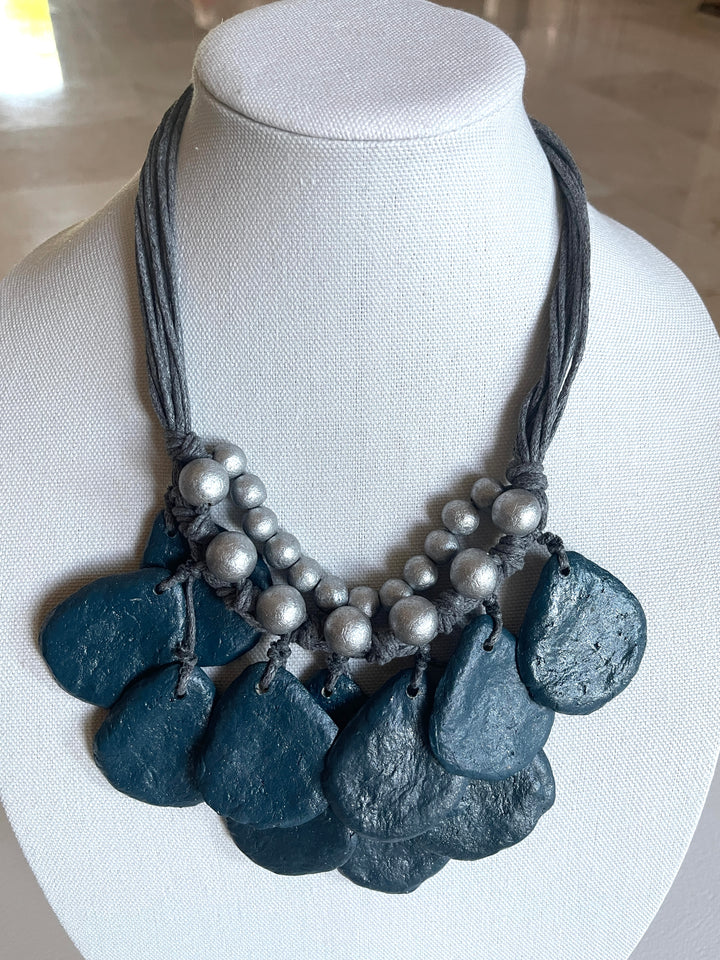 Navy Stoned Necklace