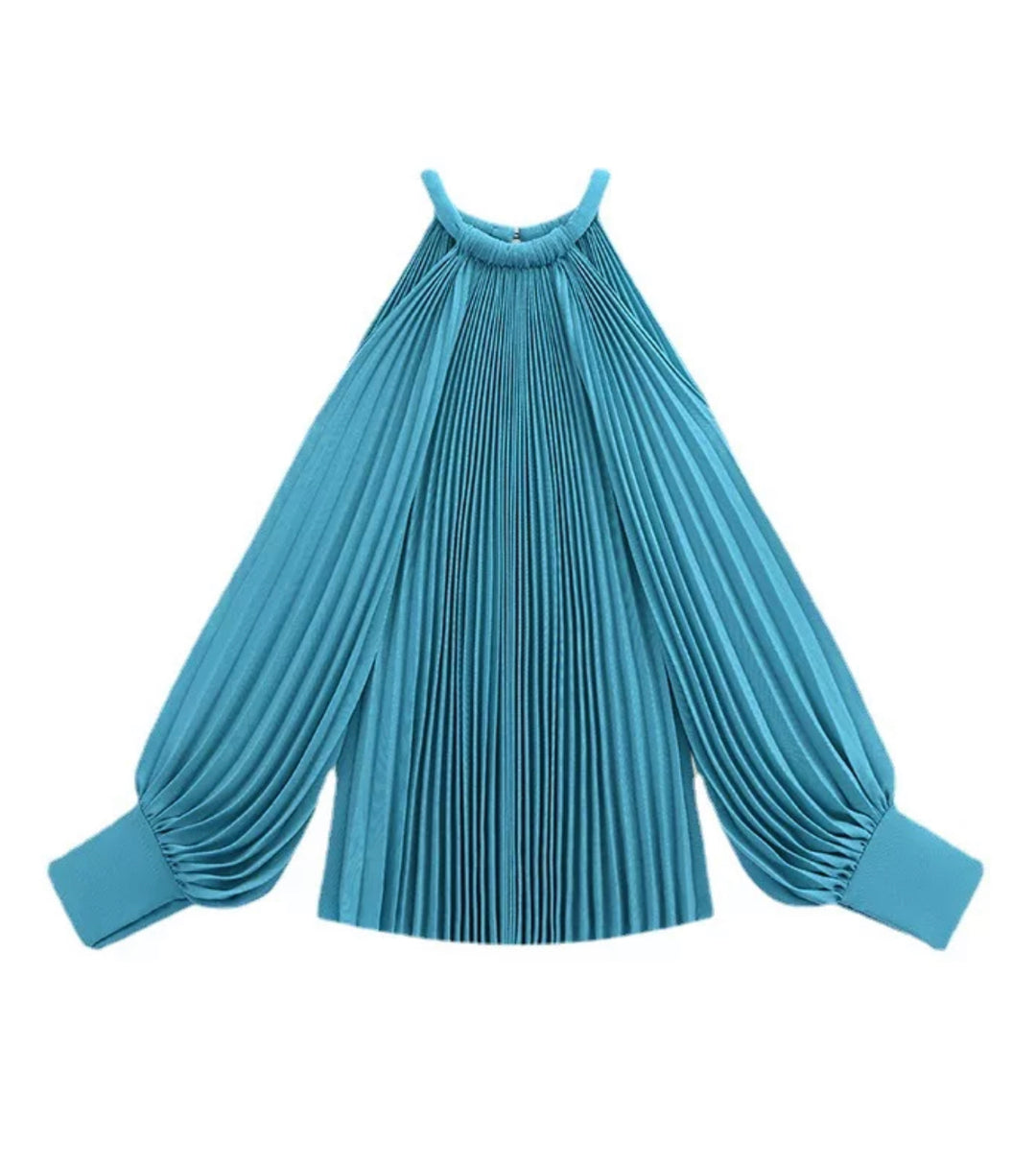 Baby Blue Ruffled Top