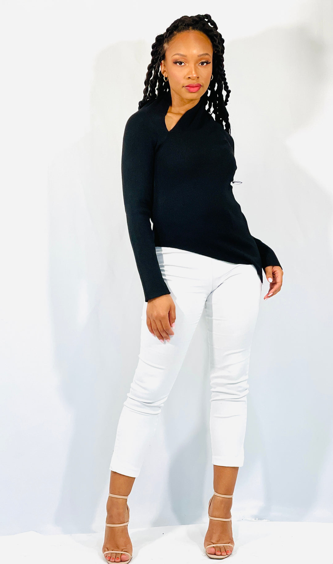 Sassyn Asymmetrical Black Top