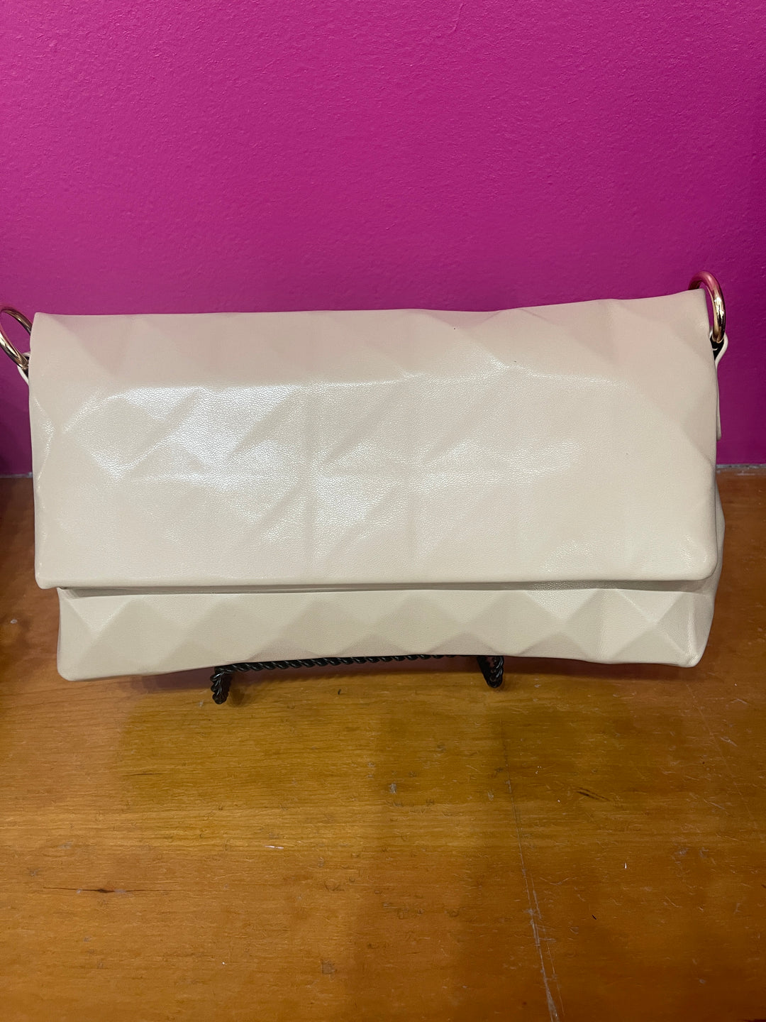 Beige Trapezoid Bag
